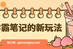 学霸笔记副业项目：零成本高利润的高考资料生意