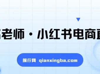 小红书电商运营实战课：直播带货、店铺与笔记运营及AI赋能