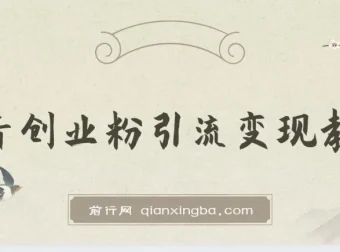 抖音创业粉引流卖课教程