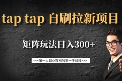 TapTap拉新自刷项目：可矩阵玩法
