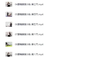 《腰痛运动康复课程》