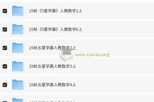 小学数学5星学霸人教版资料