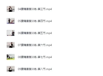 《腰痛运动康复课程》