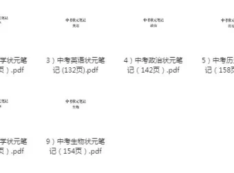 初中九科学霸笔记，助力提升学生成绩