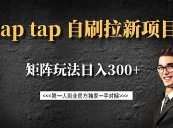 TapTap拉新自刷项目：可矩阵玩法