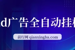 AD广告全自动挂机项目：可矩阵放大收益