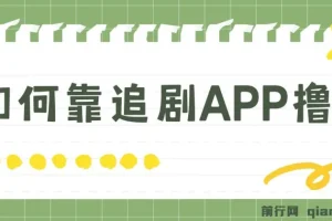 追剧APP撸金项目：小白可做的蓝海赛道
