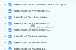 小升初语文总复习专项知识点汇总