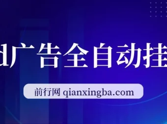 AD广告全自动挂机项目：可矩阵放大收益