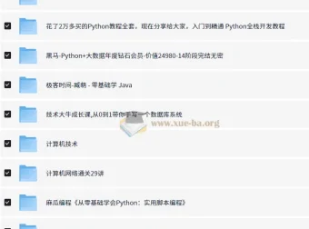 编程开发课程合集：Python、Java、算法、Web等技术