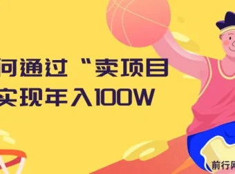 如何通过“卖项目”实现年入100W