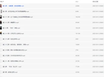 剪映全套视频剪辑课程，轻松学会剪辑