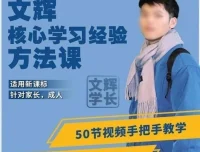 文辉核心学习经验方法课-适用于新课标