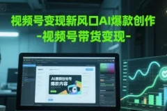 视频号AI创作与变现实战课程