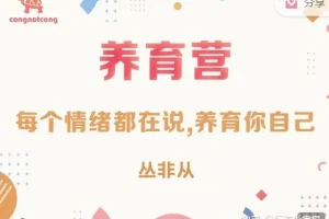 丛非从《每个情绪都在说：养育你自己》养育营课程