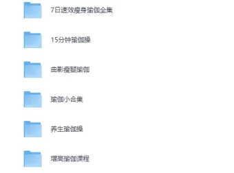 美女健身必备：瑜伽课程七大系列合集