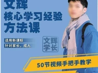 文辉核心学习经验方法课-适用于新课标