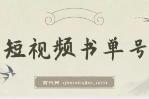 新手适用的AI短视频书单号项目