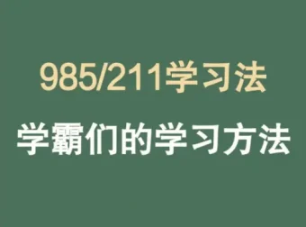 985逆袭学习方法与提分经验分享