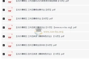 2025暑假小学特色作业资料包