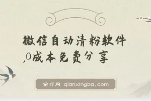 自动清粉软件：免费实用，可自用可变现