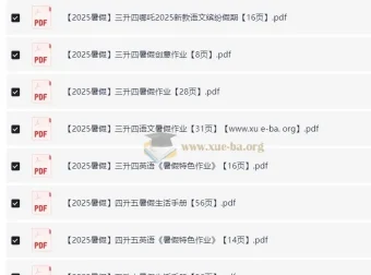 2025暑假小学特色作业资料包