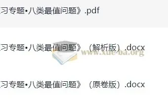 初中数学中考复习专题：八类最值问题