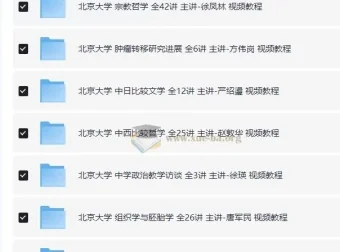 北京大学精品网课大合集：32套课程，名师亲授