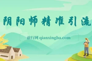 0成本阴阳师精准引流与多种变现课程，小白也能轻松上手