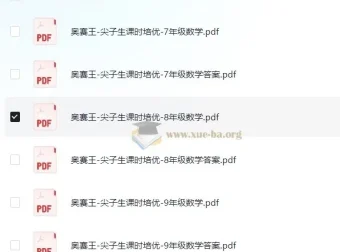 奥赛王《尖子生课时培优（7 – 9年级数学）》