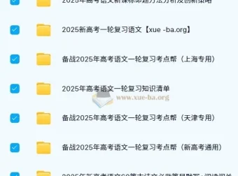 2025新高考语文一轮复习资料合集