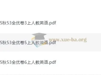 2025秋3、5、6年级小学英语上册人教PEP版《53全优卷》