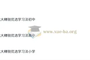 北大精锐优选学习法（小学、初中、高中全学段适用）
