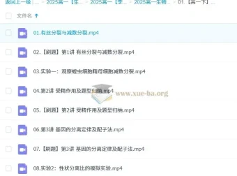 高中生物李林课程 – 涵盖高一上、下学期