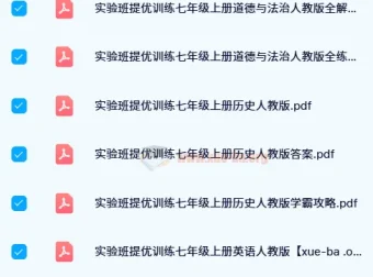 初中实验班提优训练