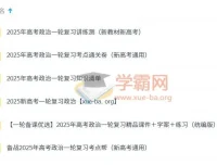2025新高考高考政治一轮复习资料合集