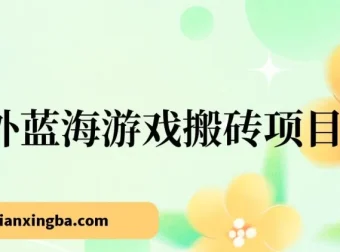 海外蓝海游戏搬砖项目：单机日入可观，适合兼职副业