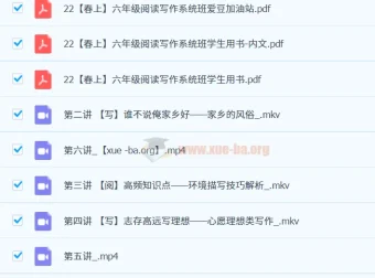 六年级语文阅读写作系统班（2022春上） 宋薇