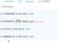 2024中考物理复习冲刺课程