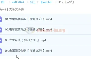 2024中考物理复习冲刺课程