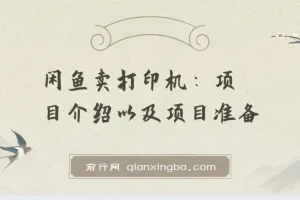 2024闲鱼卖打印机最新玩法，月入3万