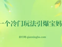 冷门玩法：精准引流宝妈粉并实现变现，长期项目轻松日入300+