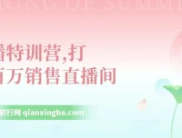 直播特训营：打造百万销售直播间