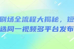 河马剧场爆款短剧实操课：揭秘同一视频多平台发布秘籍