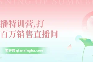 直播特训营：打造百万销售直播间