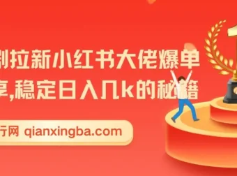 红果短剧拉新：小红书大佬爆单经验分享，稳定日入几k秘籍