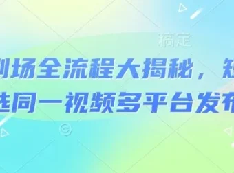 河马剧场爆款短剧实操课：揭秘同一视频多平台发布秘籍