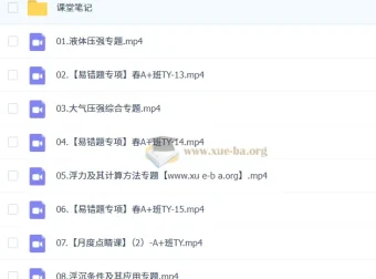 2024 – 2025 初二物理刘怡 A+ 全学年课程