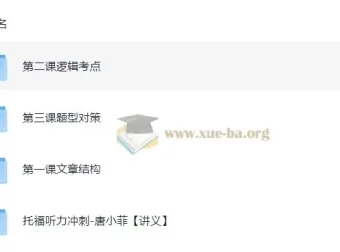 唐小菲托福听力冲刺课程