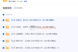中医经典课程：涵盖脐针、伤寒论、金匮要略、黄帝内经等